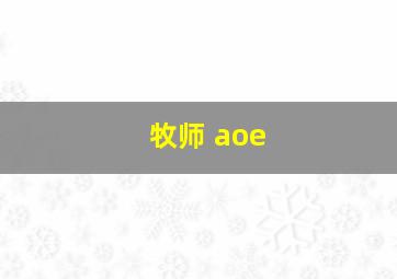 牧师 aoe